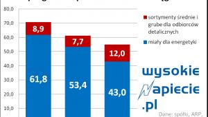Węgiel - wydobycie w Polsce w 2015 roku