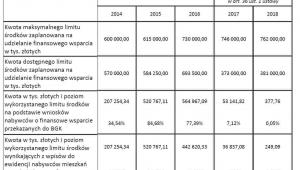 Informacja na temat wykorzystania środków w MdM, źródło: BGK
